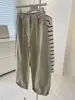¡Pantalones Casuales de Algodón Lavado Estilo Retro Japonés con Pierna de Tijera para Mujer! Pantalones Largos de Pierna Ancha, Holgados, Adelgazantes, de Cintura Alta, para Ocultar el Vientre, Versátiles para Otoño