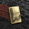 Vendas Transmitidas ao Vivo de Isqueiros Metálicos de Zinco com Roda de Pedra, Personalizados e Criativos, Estilo Vintage Masculino, a Querosene