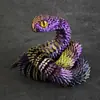 Articulaciones de Serpiente Impresas en 3D Adornos de Mano Móviles Modelo Animal Víbora Juguetes para Niños Año de la Serpiente Adornos Decorativos