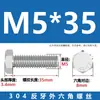 Parafuso de sextavado externo com rosca inversa em aço inoxidável 304 parafuso de sextavado externo com rosca inversa à esquerda M4M5M6M8M12-M20
