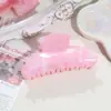 Pinza para el pelo de estilo coreano simple con diseño de mármol y degradado para recogidos en la nuca, Pinza de tiburón con encaje, Accesorio para el pelo Pinza para el pelo ovalada