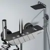 Comercio exterior transfronterizo color gris gunmetal de cobre, pantalla digital iluminada, set de ducha con teclas de piano, soporta personalización, venta al por mayor de fábrica