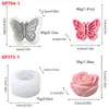 Molde de Silicone de Rosa, Peônia e Tulipa 3D Molde para Vela Aromática Flor de Silicone Molde de Silicone para Mousse e Pudim DIY