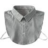 Camisa Rayada para Niños Cuello Falso Vestido Suéter para Mujer Cuello Decorativo