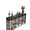 Mesa consola de entrada contra la pared, Gabinete estrecho para pasillo, Cubierta decorativa para radiador estilo americano, Estante de almacenamiento decorativo