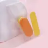 Kit de 3 Piezas de Herramientas Portátiles para Uñas Mini Ovalado Cuadrado Pequeño Lima de Madera de 6 cm Varilla de Cristal Set de 9.5 cm