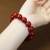 Venta al por Mayor de Fábrica Pulsera de Círculo Sencillo de Cinabrio de Cristal Natural Cinabrio Dorado Púrpura Pulsera de Cuentas Redondas Cuentas Sueltas Cristal de Arena para Hombre y Mujer