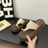Pantuflas de Suela Gruesa para Mujer, Para Verano al Aire Libre, Estilo Nuevo 26, Sandalias sin Cierre, Sandalias de Deslizamiento a la Moda, Sandalias de Deslizamiento para Playa, Pantuflas para Mujer