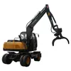 Excavadora de Ruedas, Excavadora de Ruedas, Excavadora Hidráulica de Ingeniería Agrícola, Excavadora de Ruedas Multifunción de Ingeniería con Tracción en las Cuatro Ruedas