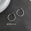 Brincos Grandes Redondos Brilhantes Clássicos, Argolas Personalizadas Estilo Normcore do Instagram, Brincos Exagerados Modernos e de Alta Qualidade