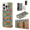 Denior é adequado para iPhone 16 Pro com estampa de cortiça, magnético N52, capa de celular para carregamento sem fio Magsafe 14/13