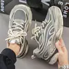 Zapatos de papá de malla transpirable estilo coreano de moda para hombre, retro de primavera y otoño, suela gruesa, antideslizantes, deportivos, casuales, modernos, zapatillas para correr