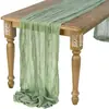 Passadeira de mesa em crepe de fio de Bali decoração de festa de casamento layout de atividade gaze plissada tecido de guardanapo de poliéster fábrica atacado