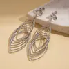 Pendientes Colgantes Ovalados de Circonita Transfronterizos Europeos y Americanos, Moda Retro, Temperamento Exquisito, Lujo Ligero, Pendientes de Alta Gama