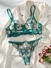 Lencería Sexy Transfronteriza Europea y Americana de Comercio Exterior para Mujer con Estampado, Bordado Dulce y Lazo