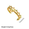 Produto Transfronteiriço Mais Vendido da Amazon: Pulseira Hidráulica de Aço Inoxidável Banhada a Ouro 18K, Versátil para o Dia a Dia, Atacado do Fabricante