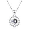 Versión coreana del colgante de trébol de cuatro hojas de la suerte S999 collar de flor de cuatro pétalos de plata esterlina para mujer simple japonés y coreano para su novia fabricantes