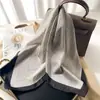Pañuelo Delgado de Seda de 70 cm con Estampado de Poni, Pañuelo para Mujer, Accesorio para Camisa, Pañuelo para el Cuello, Pañuelo Cuadrado Pequeño, Chal de Alta Gama