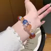 Pulsera de Ágata Roja con Flores de Resina Roja, Diseño Original, Mismo Estilo que en Xiaohongshu, Pulsera de Cristal, En Stock para Mayorista, Exclusivamente para Suministro Transfronterizo
