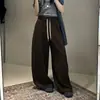 Calça Larga Forrada com Lã Falsa de Caxemira Grossa para Mulheres, Novo Estilo Inverno 2026, Modelagem Solta, Calça Longa Reta Emagrecedora, Calça Esportiva Curva