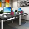 Mesa de Computador Bandeja para Teclado Acessórios para Mesa de Computador Bandeja de Madeira Pendurada Trilho de Duas Seções Deslizante Bandeja para Teclado
