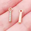 Colgantes de Letra P del Alfabeto Inglés en Oro de 26 Quilates con Diamantes, Dijes Mayúsculos en Inglés, Collares Pendientes DIY, Accesorios de Joyería Transfronterizos