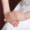 Anillo Yilu Silver S925 de plata esterlina con diseño étnico retro de color púrpura sangre, con diseño de hierba Tang y cara de huevo, anillo abierto de plata combinable con todo.