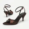 Nuevas sandalias de tacón alto de punta abierta para primavera y verano, cómodas y no cansan, zapatos de tacón alto para mujer de baile latino, zapatos de tacón de una sola tira, modernos y elegantes