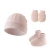 2024 Gorro Transfronterizo para Bebé Gorro para Recién Nacido Gorro Fetal Gorro para Niño y Niña Guantes Botitas Set Europeo y Americano