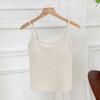 Sexy Hilo Algodón Copa Fija Tirante Espalda Bonita Chaleco para Mujer Sin Aro Lateral Plegable Larga Duración Sin Rozaduras Sujetador Ropa Interior para Mujer