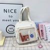 2024 Nova Moda Bonito Bolsa Ombro Transparente Mensageiro Bolsa Grande Capacidade Casual Bolsa Feminina Estudante Bolsa Feminina
