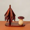 Esterilla Aislante del Calor, Esterilla Antiescaldado en Forma de Árbol, Esterilla Aislante del Calor para Mesa de Comedor, Esterilla de Madera de Bambú de Gama Alta para Platos y Tazones de Cena, Decoración de Esterilla de Madera de Bambú Resistente a Altas Temperaturas