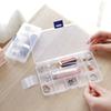 1153 Cajas de Almacenamiento Transparentes de Múltiples Compartimentos Caja de Almacenamiento Caja de Joyería Caja Organizadora Caja de Medicamentos Montaje Libre 10 Compartimentos 15 Compartimentos 24 Compartimentos