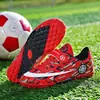 Zapatos de fútbol con velcro para uñas rotas de niños de primavera y otoño, para entrenamiento de uñas largas de niños, zapatos de competición de uñas cortas para niñas