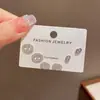 Conjunto de 3 peças de brincos da moda clássica versátil requintado japonês e coreano com um design minimalista e elegante