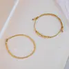 Diseño de Pulsera Apilable de Piedra Natural Citrina Amarilla y Cuarzo Rutilado Dorado Regalo Oro de 14K Lujo Ligero para Mujeres Sin un Toque de Alta Gama