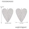 Joyería Xinyixin viento ins patrón de hoja de amor aretes de camino acero inoxidable electrochapado PVD aretes simples al por mayor