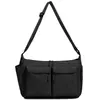 Bolso Cruzado Casual de Gran Capacidad con Múltiples Bolsillos, Elegante Bolso Mensajero para Viajes, Moda Estilo Coreano, Bolso de Hombro Único de Color Sólido para Mujer