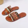 Sandalias planas transfronterizas europeas y americanas para mujer, nuevo estilo europeo y americano 2026 con flecos, estilo bohemio, venta al por mayor, talla grande