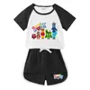 Conjunto de Ropa de Verano Nuevo 2026 para Niños, Niños y Niñas, Pantalones Cortos Ajustados, Camisetas de Manga Corta, Pantalones Cortos, Conjunto Casual Deportivo de Dos Piezas para Niños