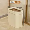 Papelera para Rincones Personalizada para Baño de Casa Inodoro Sala de Estar Papelera de Gran Capacidad Dormitorio con Aro de Presión Contenedor de Almacenamiento