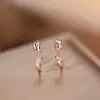 Brincos de Tulipa em Prata de Lei S925 para Mulheres, Luxo Leve, High-End, Brincos de Nicho, Simples e Versáteis, Brincos Elegantes Atacado