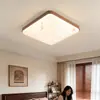 Yun Lang Mármol Artificial Luz Principal para Sala de Estar Estilo Madera Maciza 6 Nueva Ceniza Madera Estilo Crema Luz de Techo para Dormitorio Estilo Minimalista Moderno