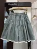 Primavera de 2026 Nova Saia Feminina Estilo Japonês Solta Cintura Alta Saia em Camadas Estilo Mori Roupas Femininas