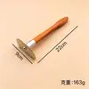 Tabla gua sha de latón puro para Tai Chi con mango extendido, masajeador especializado para espalda, hombros y cuello, tabla gua sha meridian universal para todo el cuerpo