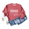 Moda casual de comércio exterior da Amazon AVISO PARA AS MENINAS suéter folgado com estampa de letras simples