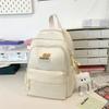 Mochila Escolar para Aluno do Ensino Fundamental Estilo K Leite Amarelo Estilo Floresta Versátil Bonita Mochila para Menina Mochila para Aluno do Ensino Médio
