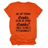 Vamos Tomar um Drink Amazon Wish Site Independente Camiseta Casual Simples Feminina Gola Redonda Manga Curta