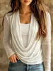 Conjunto de dos piezas transfronterizo europeo y americano: blusa de manga larga de malla con cuello alto y top de tirantes elegante de corte ajustado para mujer