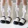 Meias para Meninas Verão Malha Fina Laço Lolita Princesa Meias Malha Respirável Tubo Longo Acima do Joelho Meias de Bebê